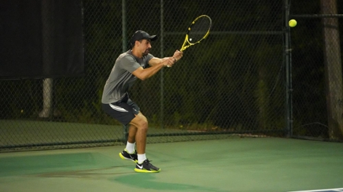 Knight's men's tennis player competing in the NAIA tournament.